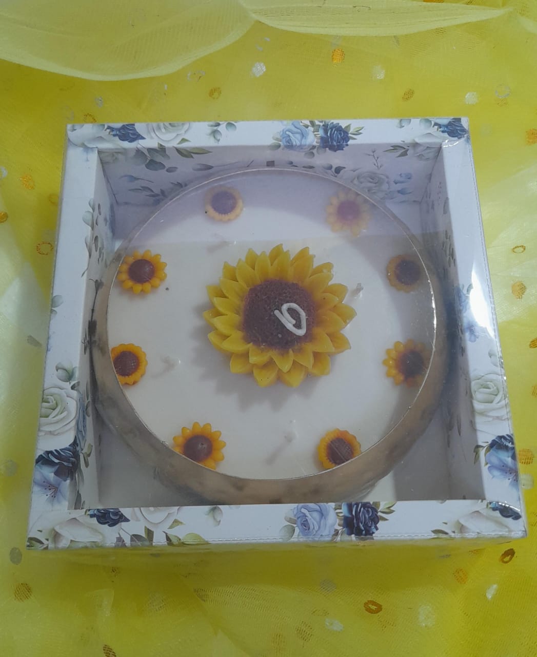 Sunflower Urli Candle | Handmade Floral Decorative Candle | Luxury Home Décor & Gifting Candle