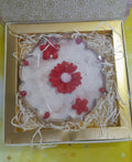 Red Floral Urli Candle | Handmade Decorative Flower Candle | Luxury Home Décor & Gift Candle