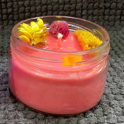 Aesthetic Jar Candle (Rose Pink) | Handmade Decorative Scented Candle