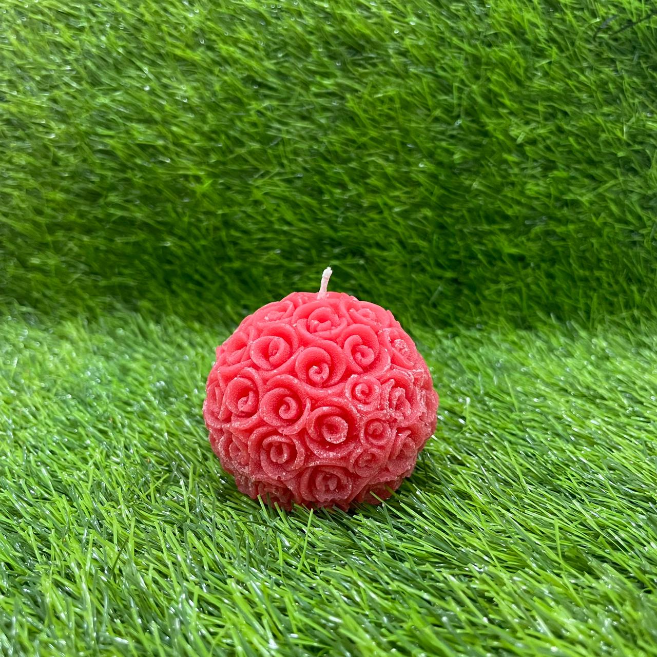 SPHERE ROSE CANDLE- Set of 2