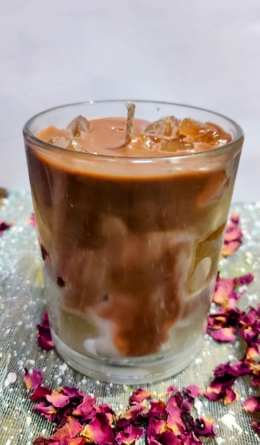 Cafe Latte Candle | Coffee Scented Handmade Dessert Candle