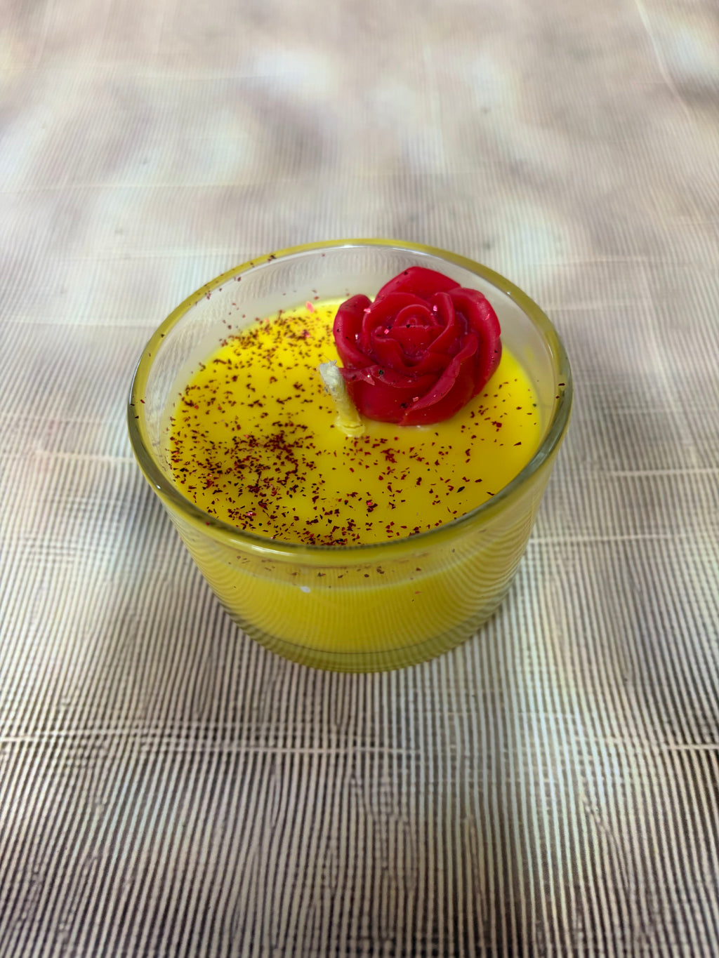 Rose Bloom Jar Candle – Handcrafted Decorative Scented Candle