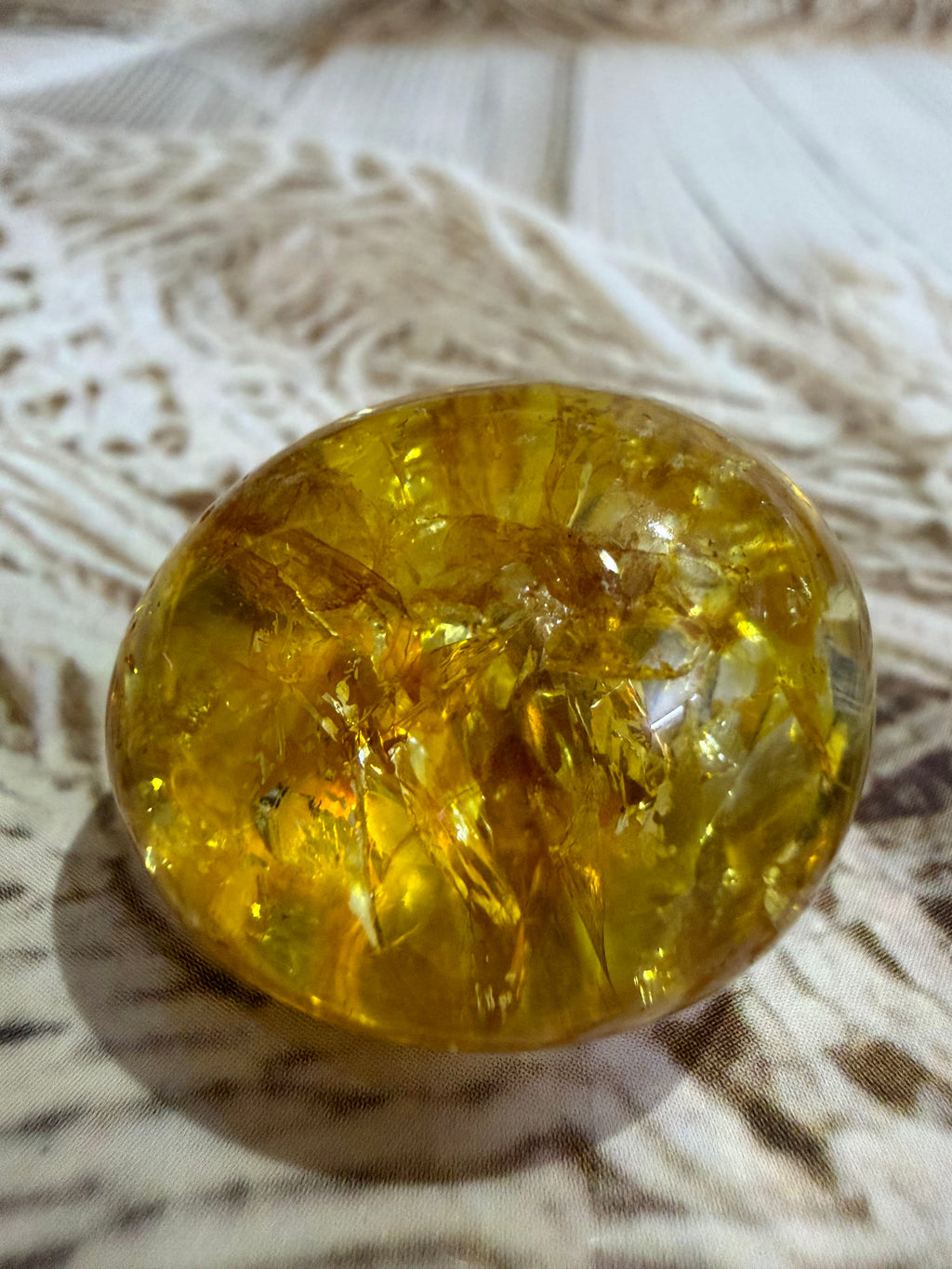 Brazilian Citrine Tumble Stone – Natural Polished Citrine Crystal for Collection & Décor
