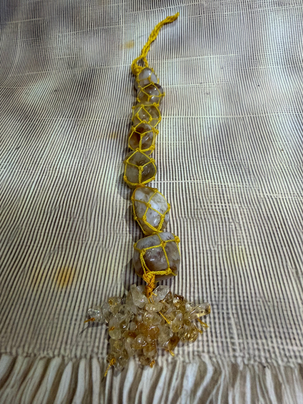 Citrine Crystal Hanging – Natural Gemstone Hanging for Home, Car & Spiritual Décor