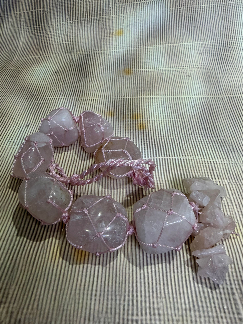 Rose Quartz Crystal Hanging – Natural Gemstone Wall Hanging for Home, Car & Spiritual Décor