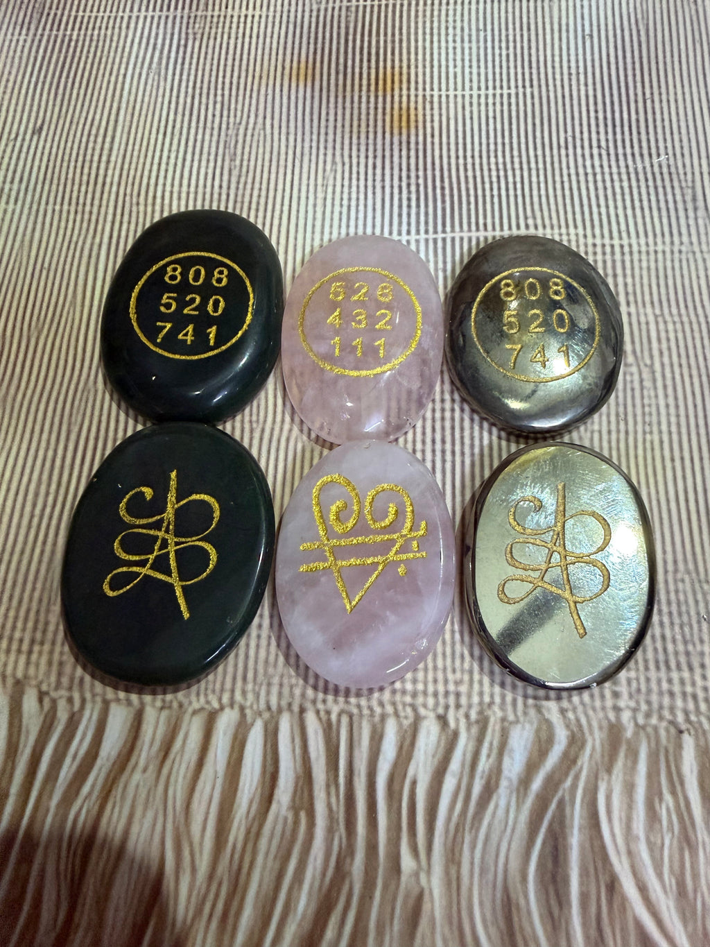 Zibu Symbol Coins – Engraved Crystal Energy Coins for Meditation, Manifestation & Spiritual Practices