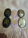 Zibu Symbol Coins – Engraved Crystal Energy Coins for Meditation, Manifestation & Spiritual Practices