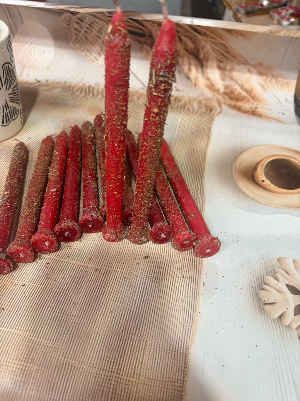 Come To Me Ritual Taper Candles Set of 12 | Handcrafted Spiritual Candles for Love Attraction, Reconciliation, Communication & Relationship Manifestation