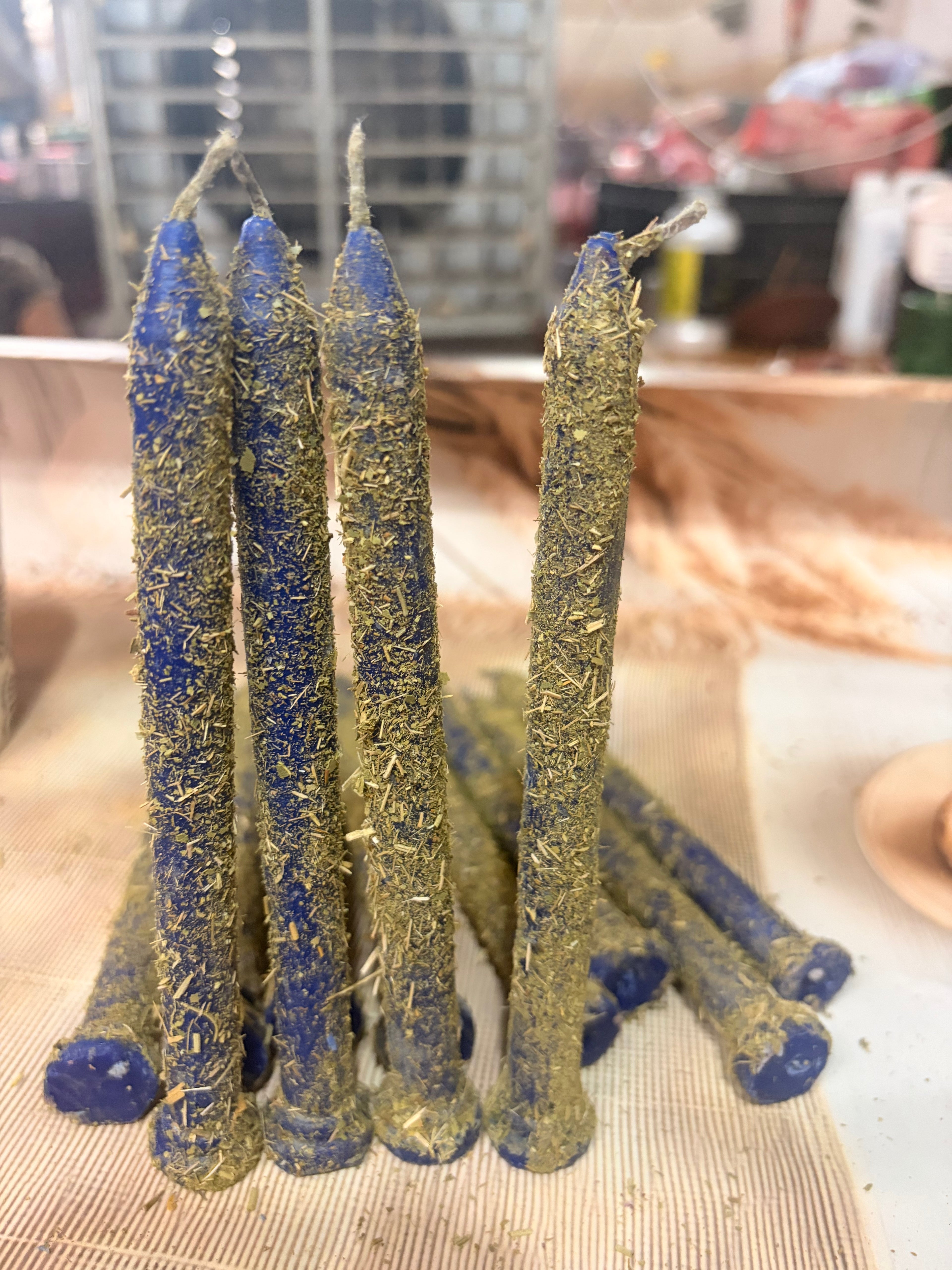 Evil Eye Protection Ritual Taper Candles Set of 12 | Handcrafted Spiritual Candles for Protection, Warding & Energy Cleansing