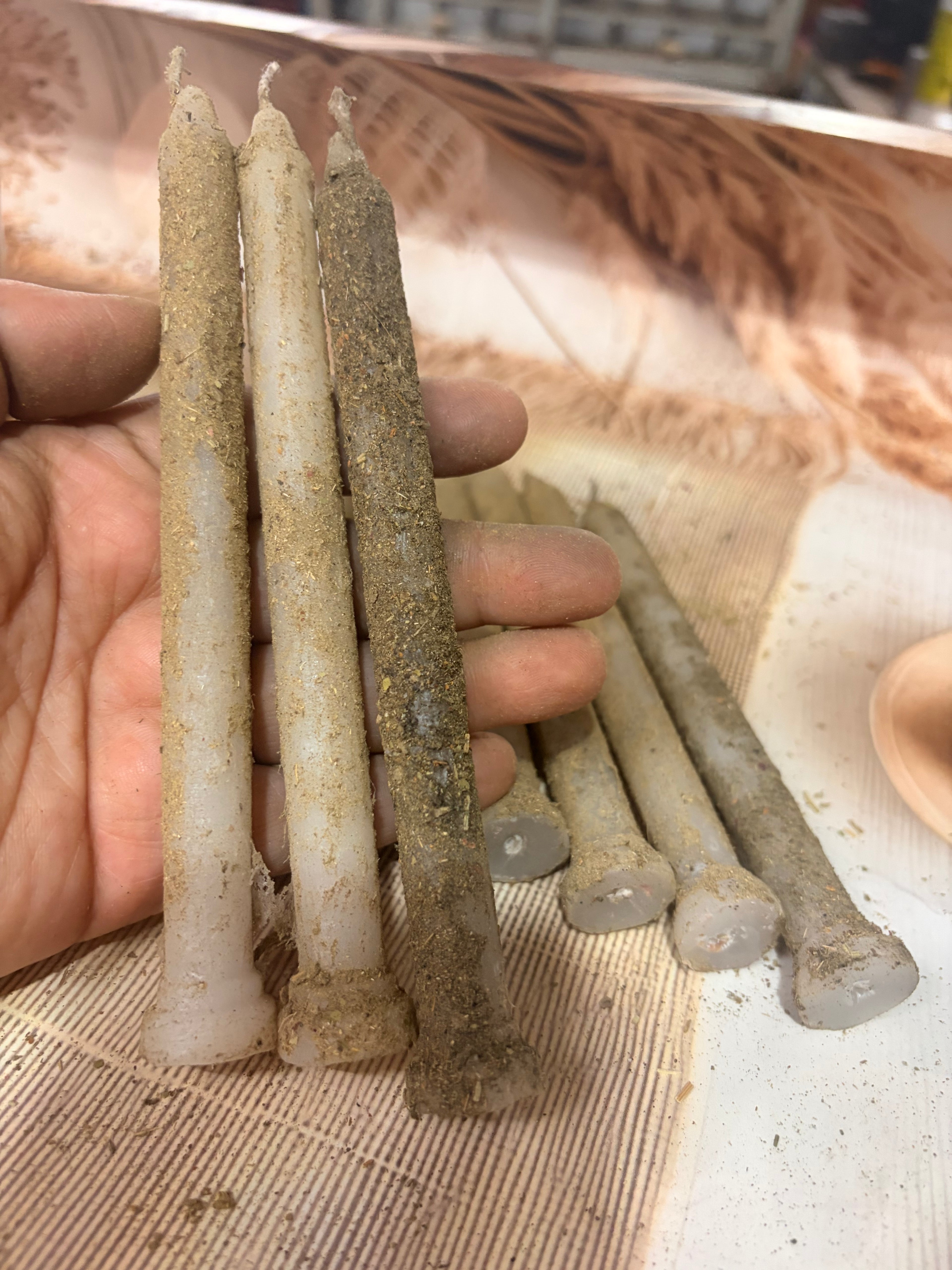 Protection Ritual Taper Candles Set of 12 | Handcrafted Spiritual Protection Candles for Cleansing & Energy Shielding
