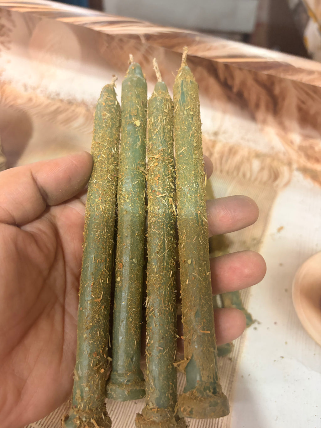 Money Intention Taper Candle Set (Pack of 12) – Handcrafted Ritual Candles