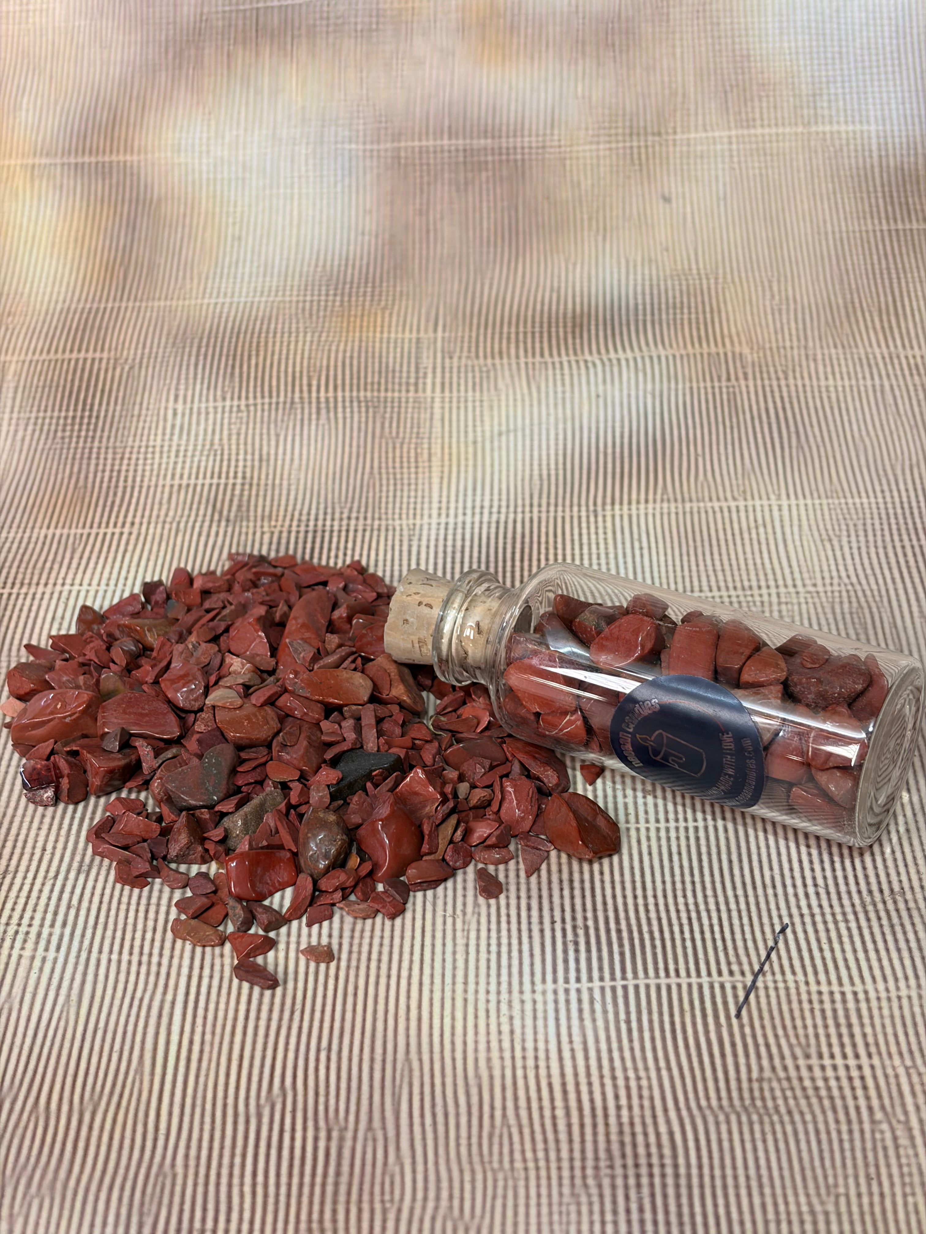 Energised Red Jasper Crystal Chips (50–60g) | Charged Grounding & Strength Crystals | Channelled Energy Stones