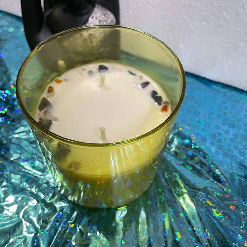 2 Wicks Crystal Harmony Candle | Handmade Gemstone Scented Candle