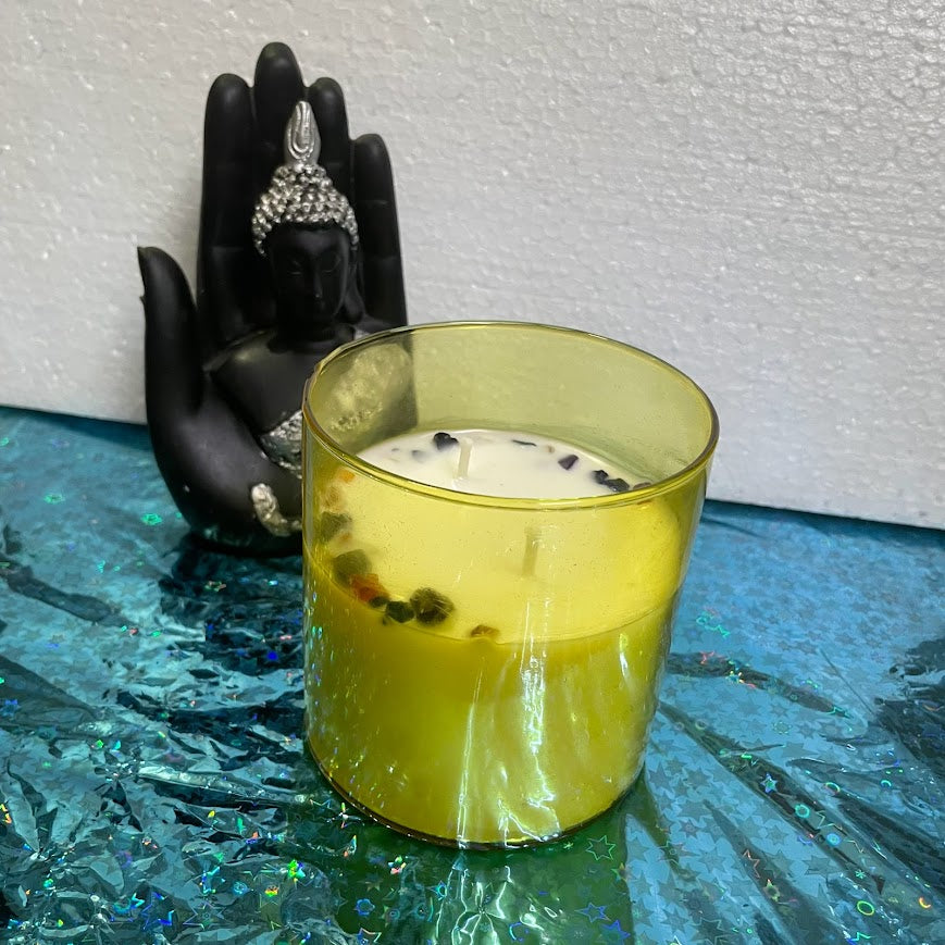 2 Wicks Crystal Harmony Candle | Handmade Gemstone Scented Candle