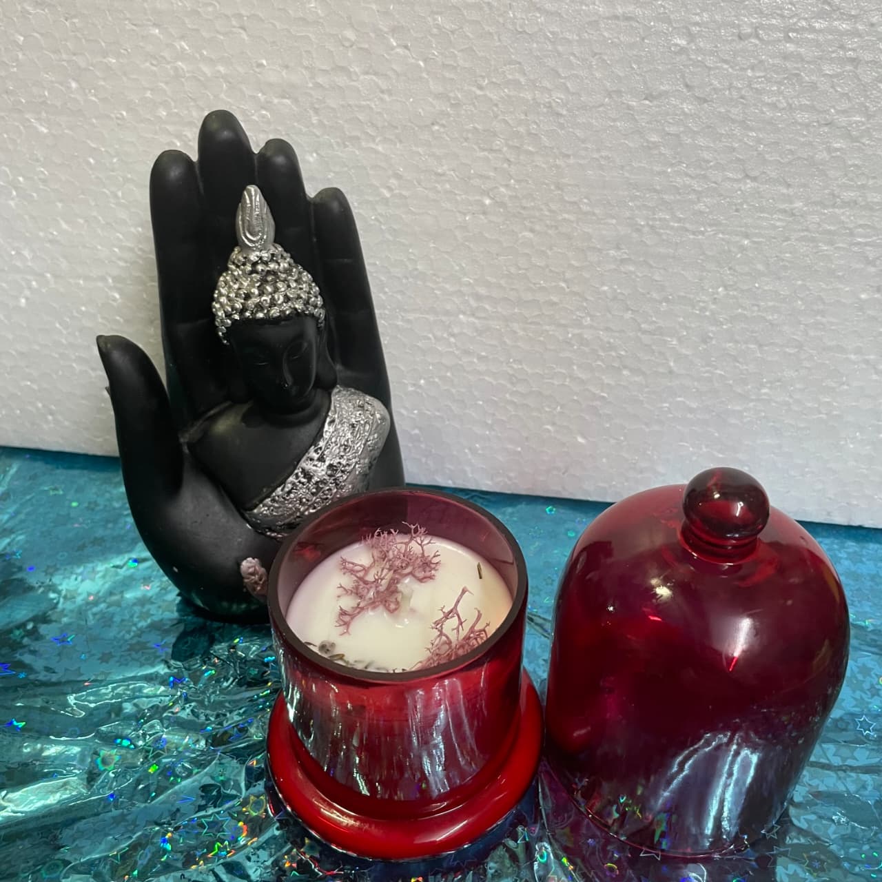 Luxury Decorative Candle with Glass Dome