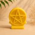 Large Pentacle Healing Candle | Handmade Protection & Spiritual Balance Candle | Decorative Ritual Candle