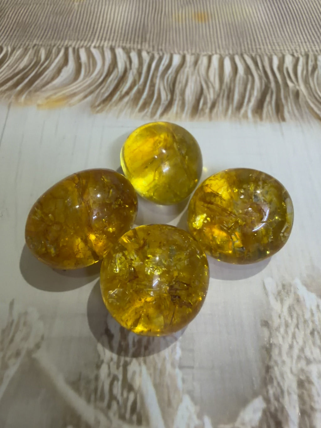 Brazilian Citrine Tumble Stone – Natural Polished Citrine Crystal for Collection & Décor