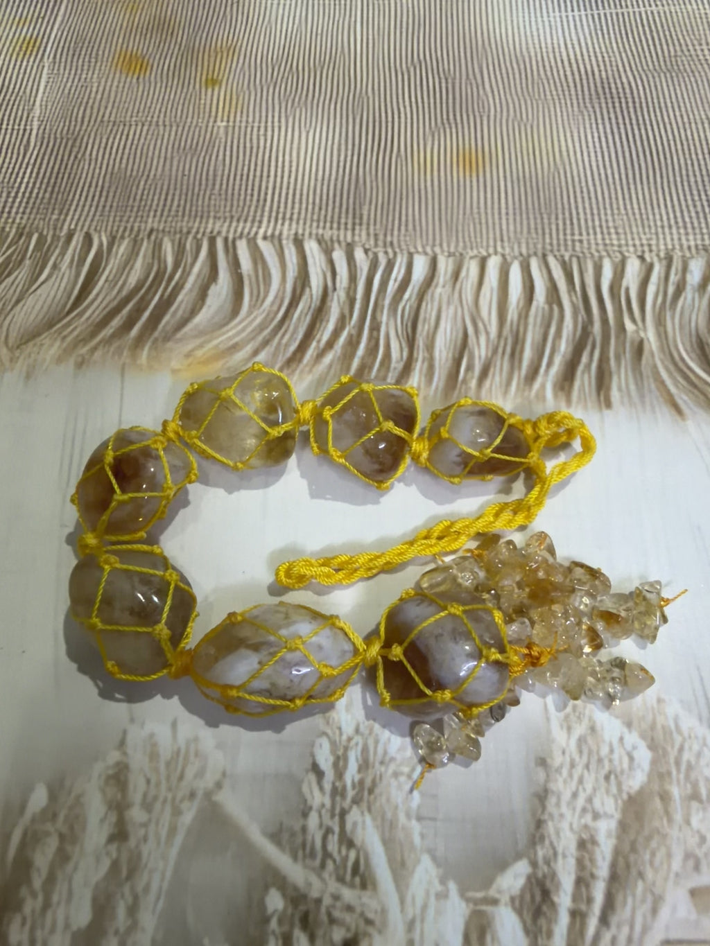 Citrine Crystal Hanging – Natural Gemstone Hanging for Home, Car & Spiritual Décor